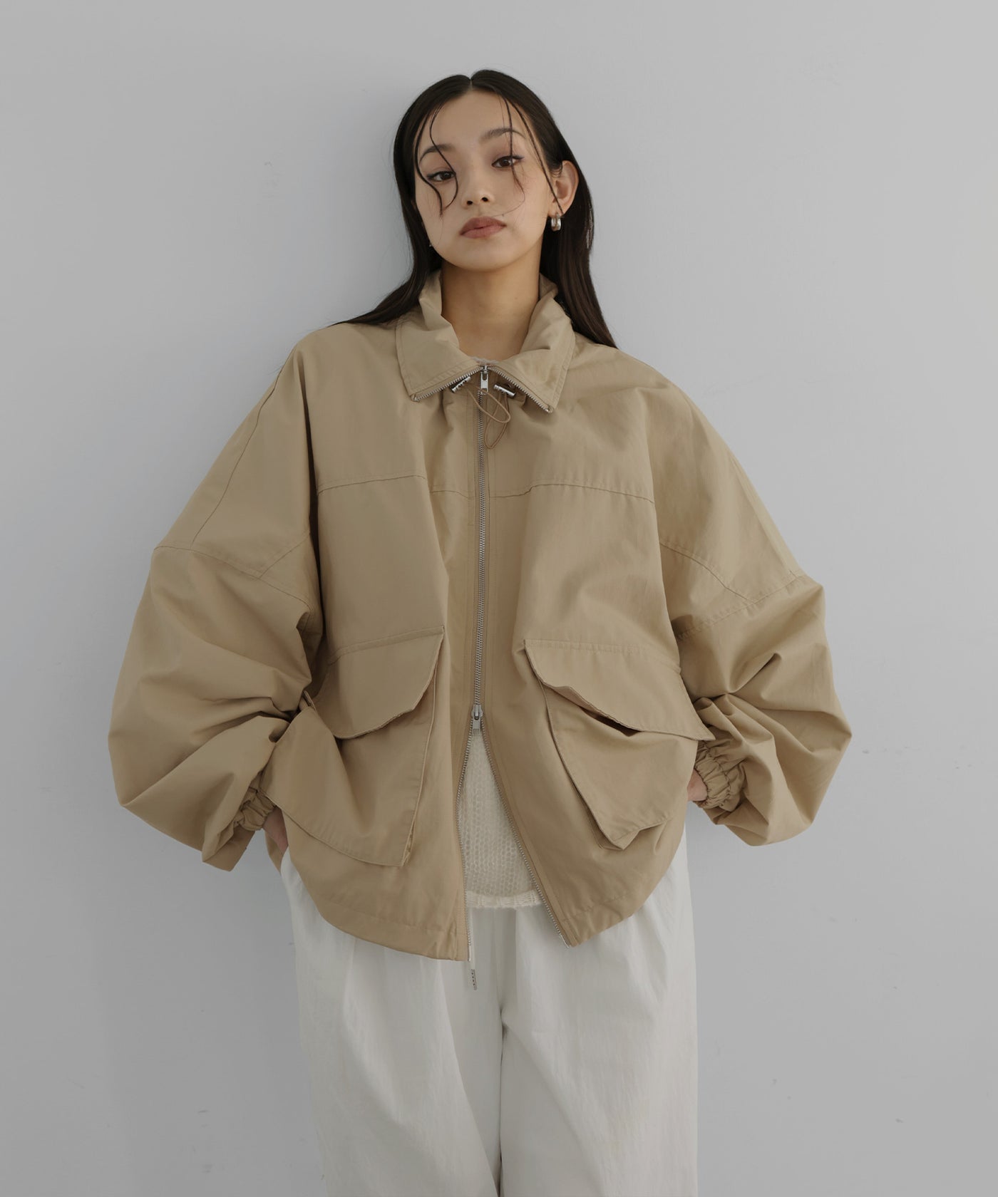 Hollington フランス製 コットンツイル スタンドカラージャケット スタンドカラーツイルブルゾン – hellam