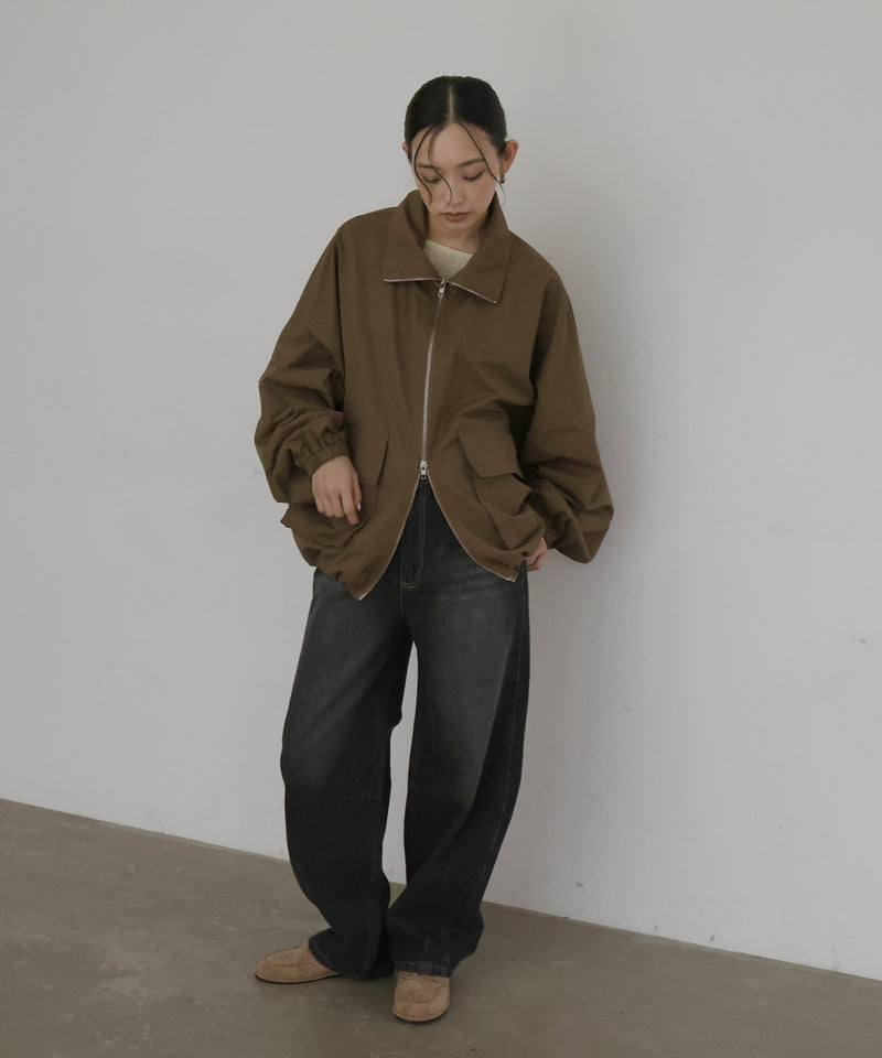 一部予約商品】スタンドカラーツイルブルゾン – hellam