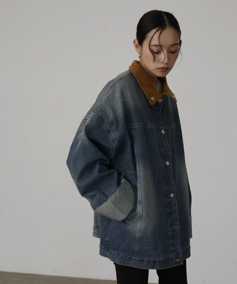 コーデュロイカラーデニムジャケット – hellam
