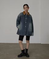 コーデュロイカラーデニムジャケット