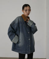 コーデュロイカラーデニムジャケット