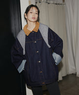 コーデュロイカラーデニムジャケット