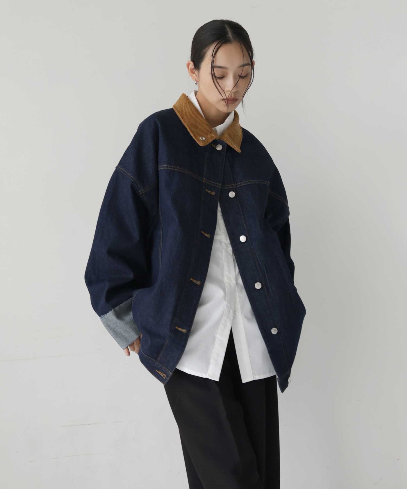 hellam コーデュロイカラーデニムジャケット コーデュロイカラーデニムジャケット – hellam
