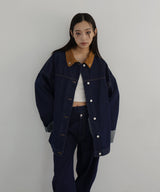 コーデュロイカラーデニムジャケット