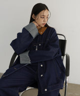 コーデュロイカラーデニムジャケット