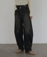 アシメカーブデニムパンツ