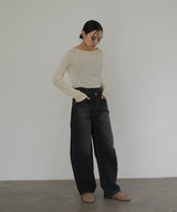 アシメカーブデニムパンツ