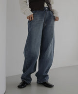 アシメカーブデニムパンツ