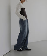 アシメカーブデニムパンツ