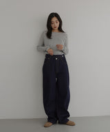 アシメカーブデニムパンツ