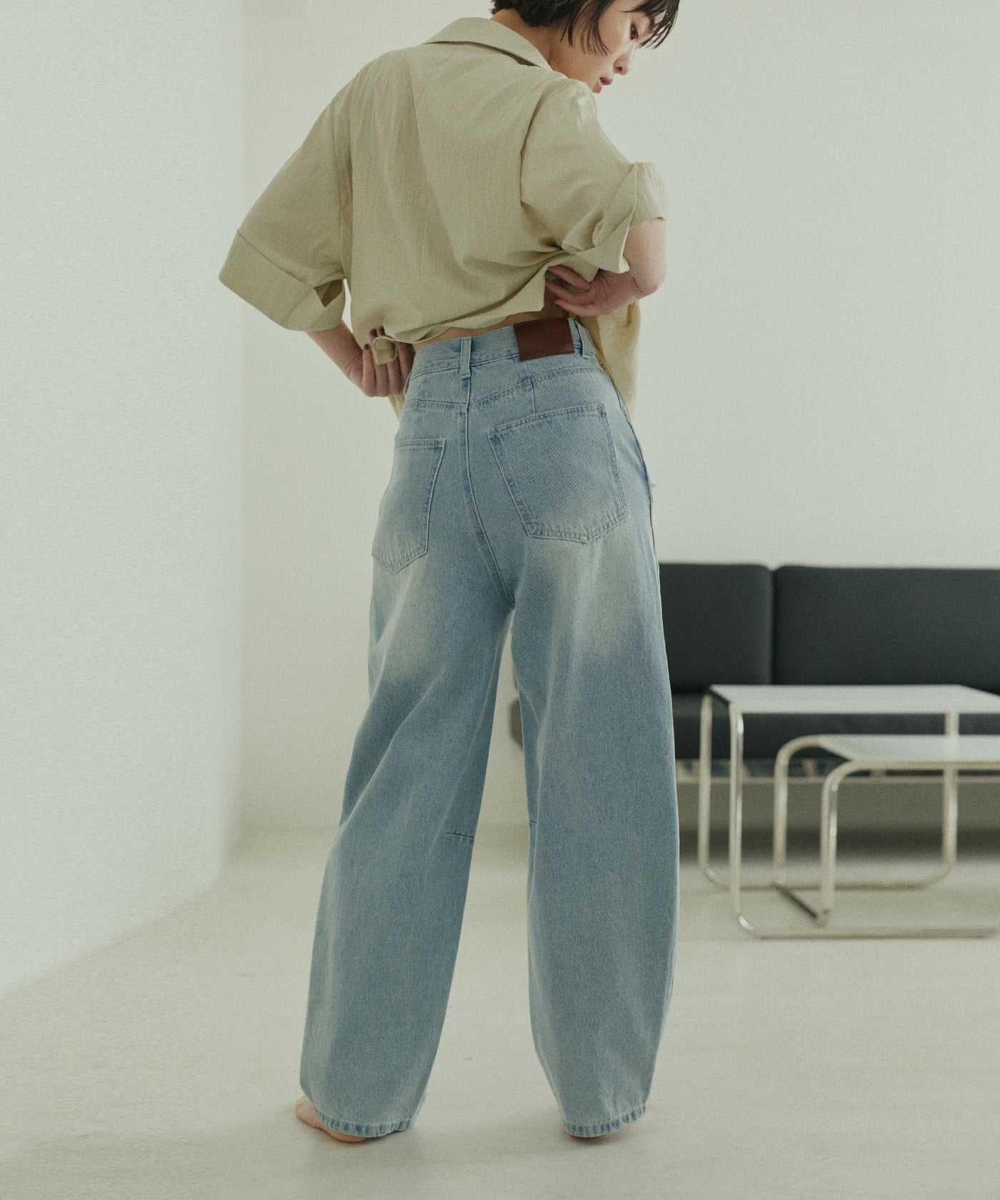 アシメカーブデニムパンツ – hellam
