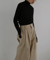 パイピングツイルワイドパンツ