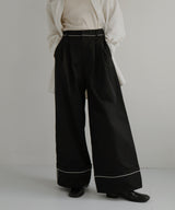 パイピングツイルワイドパンツ