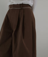 パイピングツイルワイドパンツ