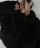 スタンドカラーフェイクファーブルゾン