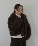 スタンドカラーフェイクファーブルゾン