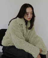 スタンドカラーフェイクファーブルゾン