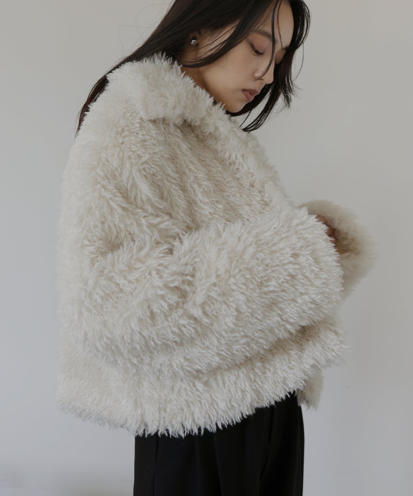 ＜H＞フェイクファーブルゾン スタンドカラーフェイクファーブルゾン – hellam