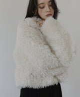 スタンドカラーフェイクファーブルゾン