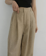 リネンライクタックパンツ