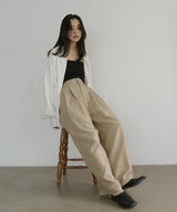 リネンライクタックパンツ