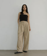 リネンライクタックパンツ