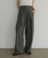 リネンライクタックパンツ