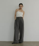 リネンライクタックパンツ