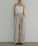 リネンライクタックパンツ