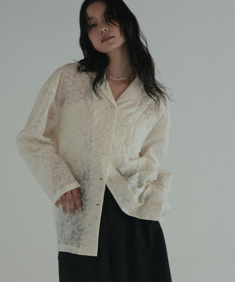 刺繍シアーオープンカラーシャツ – hellam
