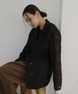 刺繍シアーテーラードジャケット