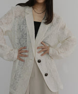 刺繍シアーテーラードジャケット