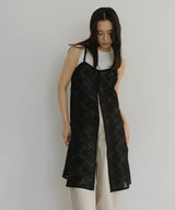 刺繍レースチュニックキャミワンピ