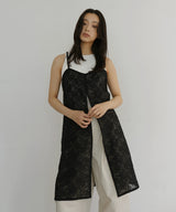 刺繍レースチュニックキャミワンピ