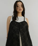 刺繍レースチュニックキャミワンピ