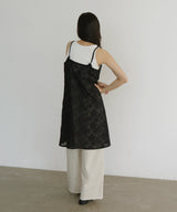 刺繍レースチュニックキャミワンピ