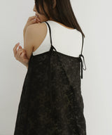 刺繍レースチュニックキャミワンピ