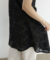 刺繍レースチュニックキャミワンピ