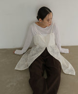 刺繍レースチュニックキャミワンピ