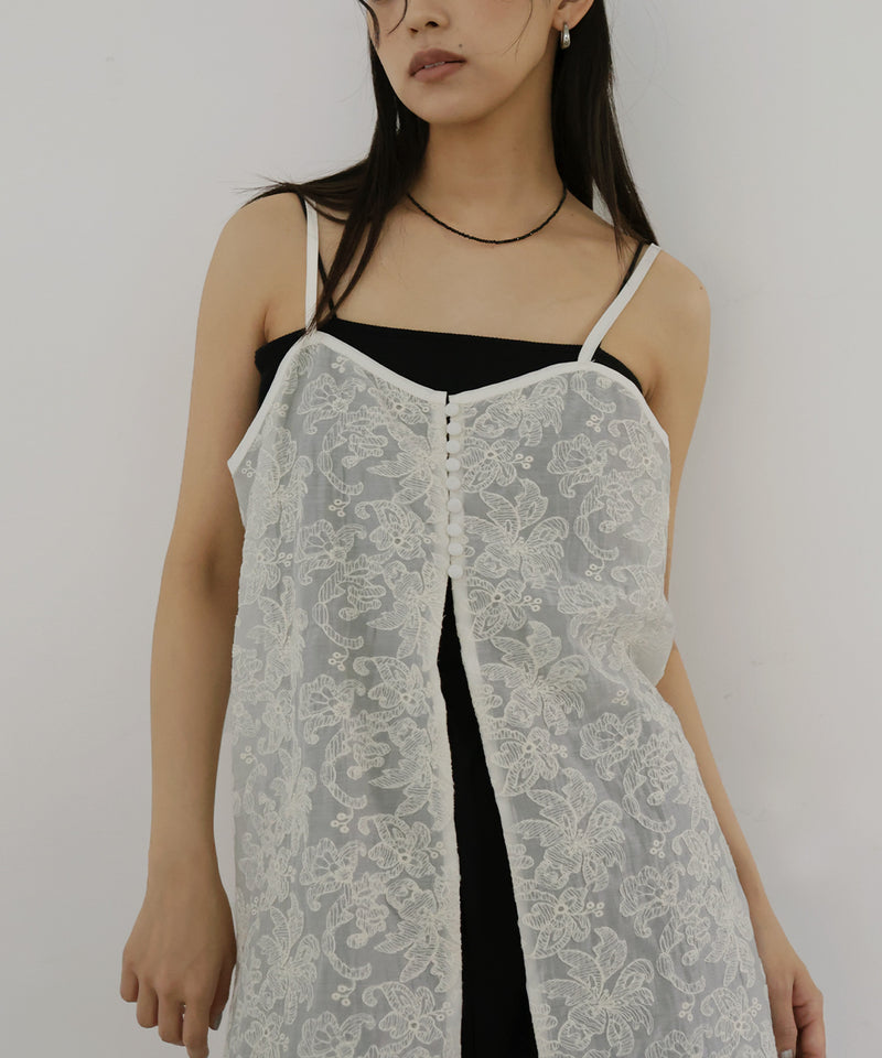 刺繍レースチュニックキャミワンピ – hellam