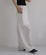 【2月中旬予約商品】刺繍レースイージーパンツ