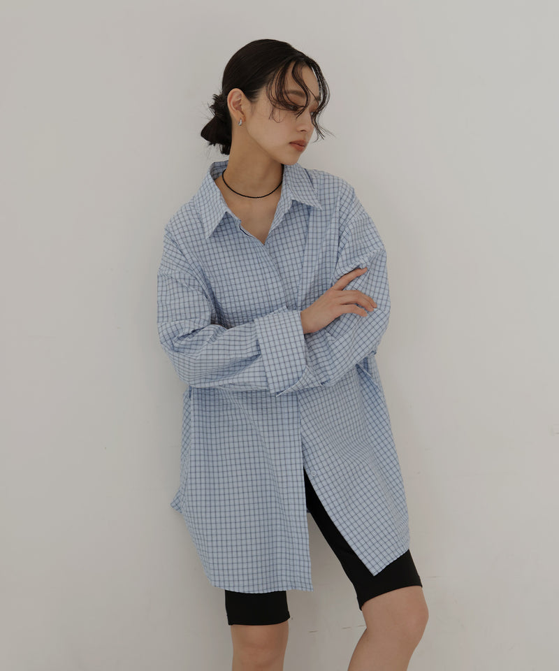 ベルト付きサッカーチェックシャツ – hellam