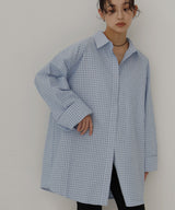 ベルト付きサッカーチェックシャツ