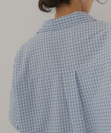 ベルト付きサッカーチェックシャツ