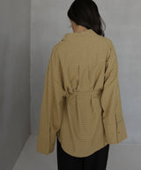 ベルト付きサッカーチェックシャツ