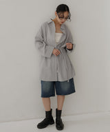 ベルト付きサッカーチェックシャツ