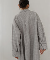 ベルト付きサッカーチェックシャツ