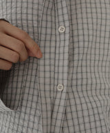 ベルト付きサッカーチェックシャツ