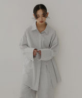 ベルト付きサッカーチェックシャツ