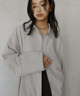 ベルト付きサッカーチェックシャツ